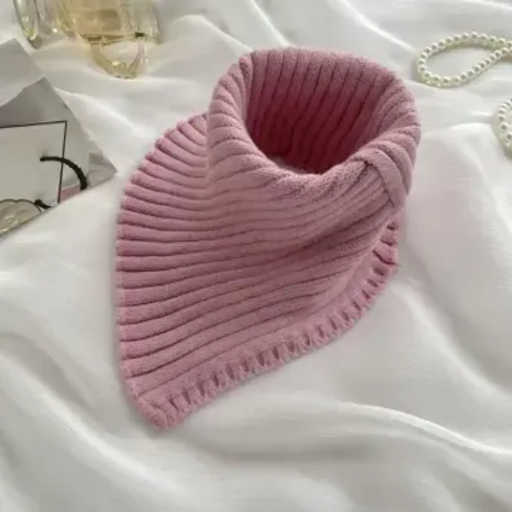 Dipped Shop Solid Color High Collar Warm Knit Scarve