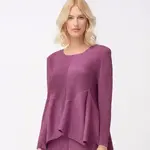 Ellyndale Pleated Flare Top in Berry - One Size