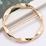 Metal Simple Scarf Ring in Glossy Gold