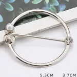 Simple Silver Scarf Ring with Pearls