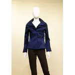 Samuel Dong Double Collar Blouse in Midnight