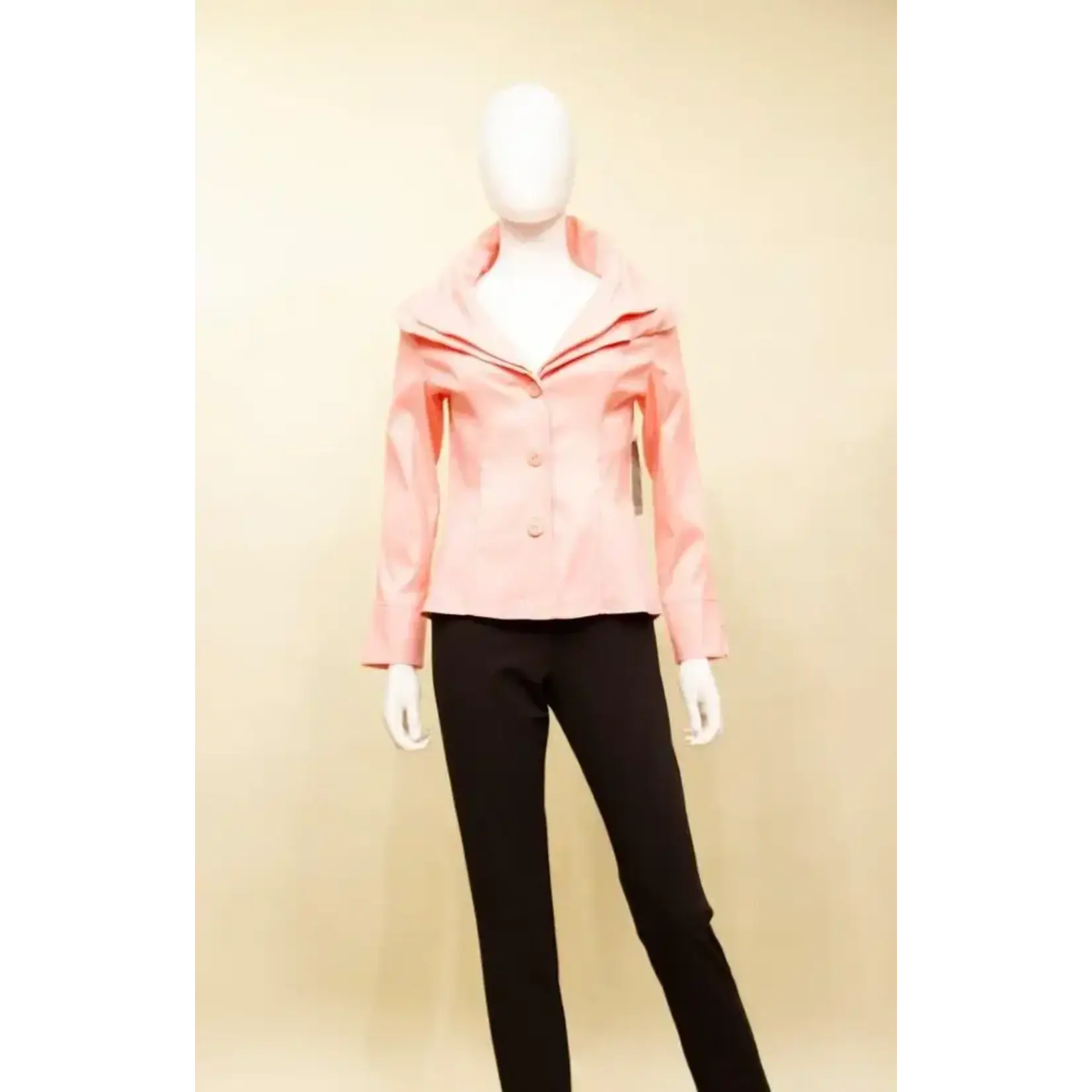 Samuel Dong Double Collar Blouse in Light Pink