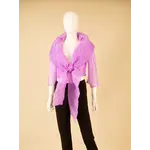 Samuel Dong Bolero Crinkle Top Mauve 1