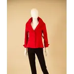 Samuel Dong Double Collar Blouse in Red