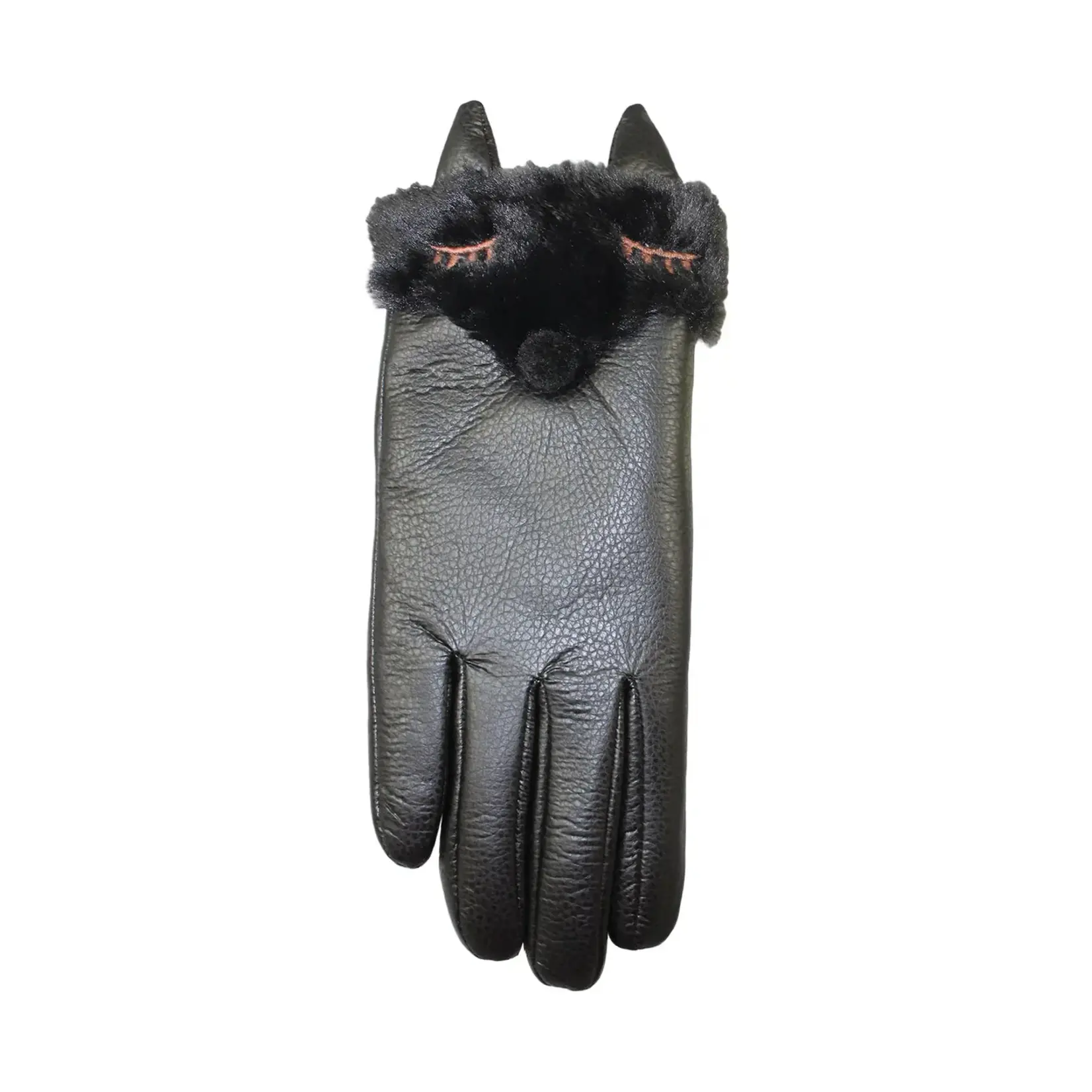 Jeanne Simmons Sleeping Fox Faux Lthr Texting Gloves Black