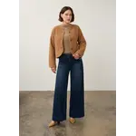 FDJ Collarless Knit Jacket in Camel