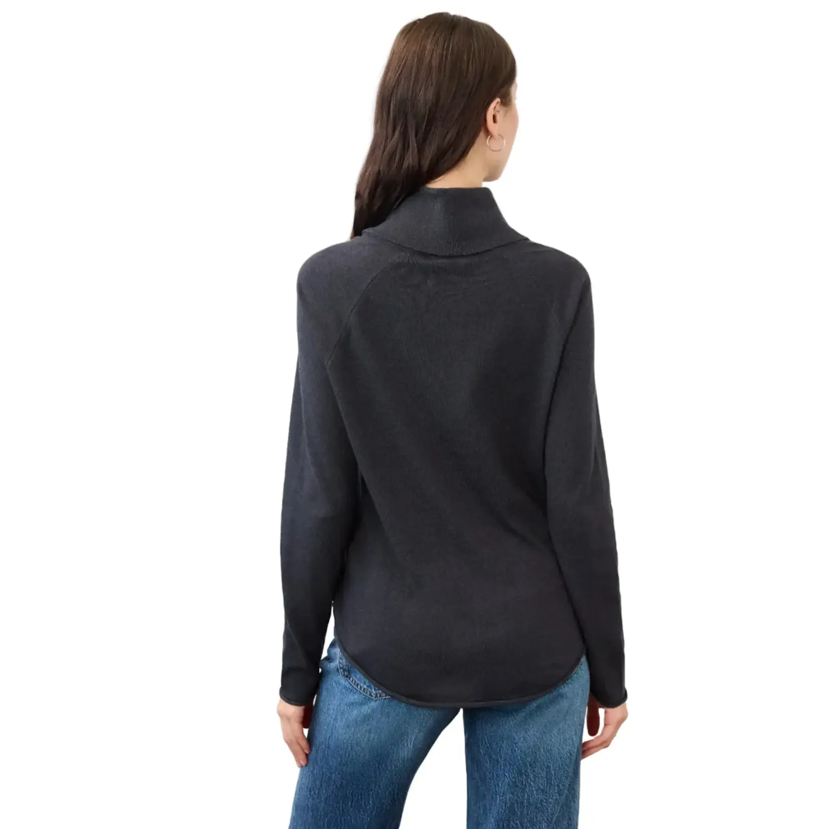 FDJ Cowl Neck Sweater in Blk Heather