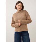 FDJ Long Sleeve Funnel Neck Sweater in Tan/Stone/Gray
