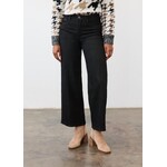 FDJ Olivia Pintuck Wide Leg Jean in Deep Black