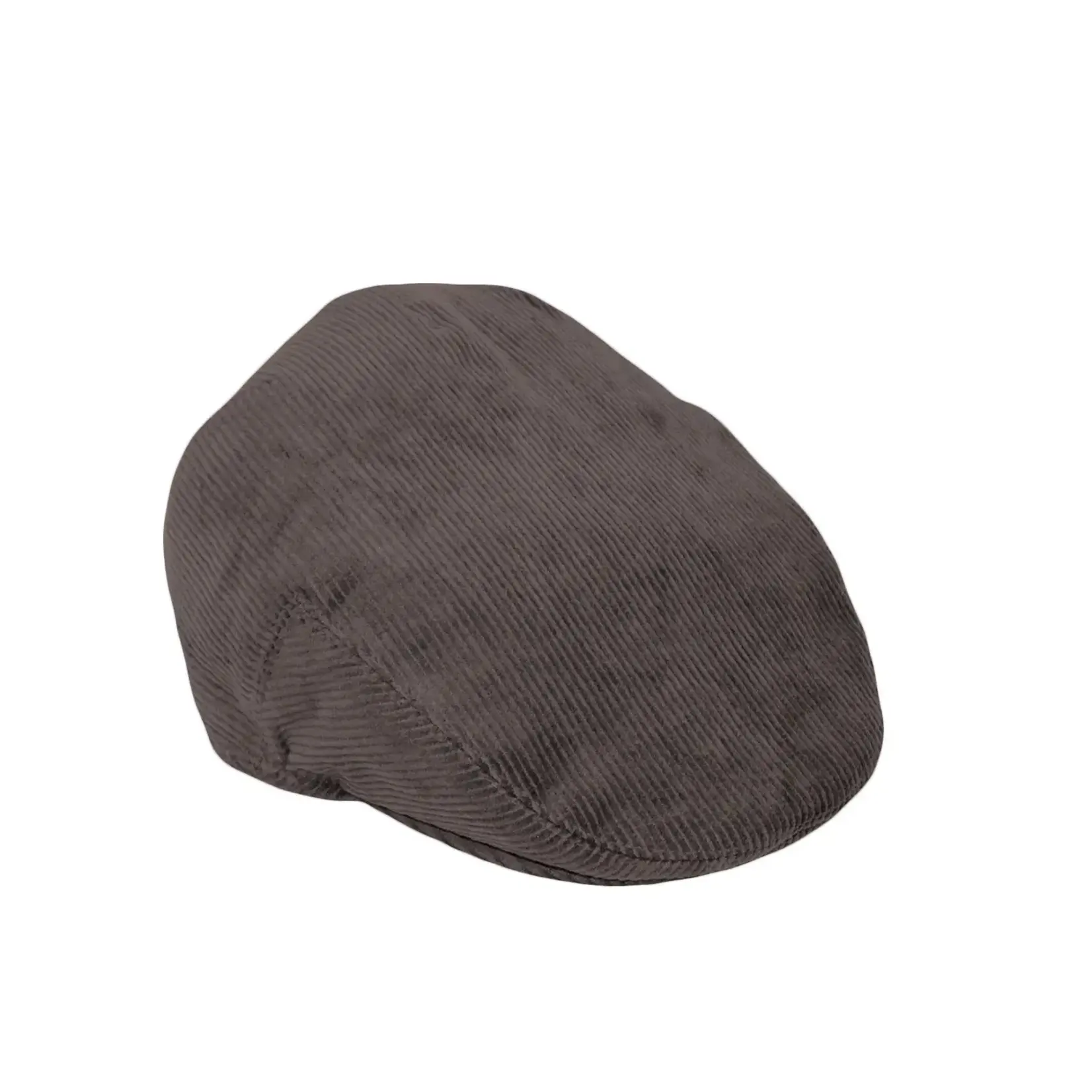 Jeanne Simmons Corduroy Flat Cap in Dark Gray