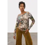 FDJ Ruched Sleeve Mock Neck Top in Gallery