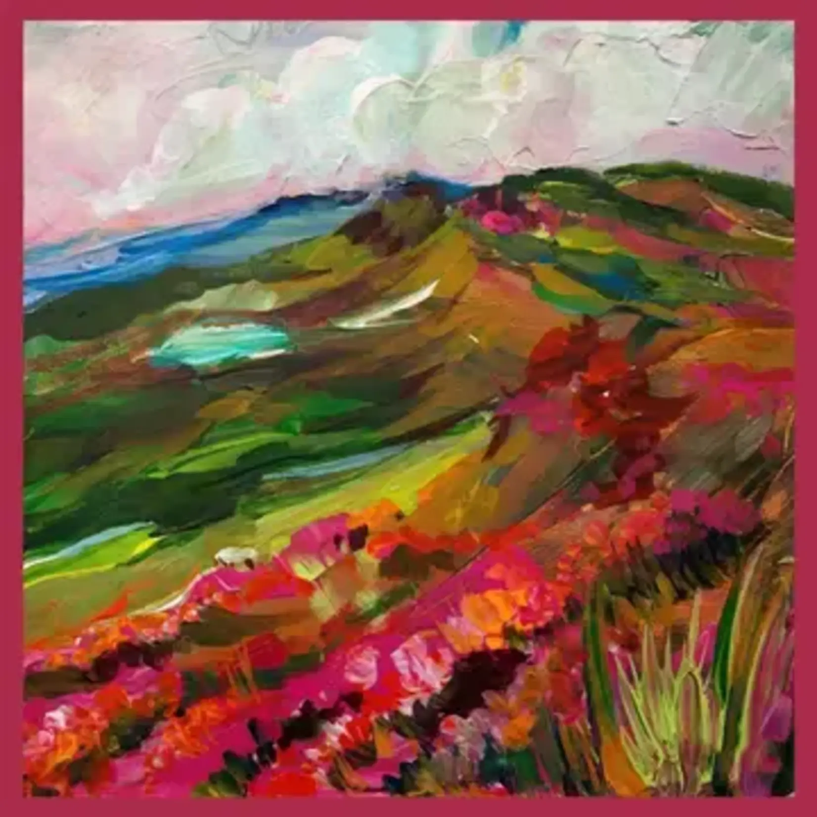 Dallas Painterly Landscape Silk Neckerchief