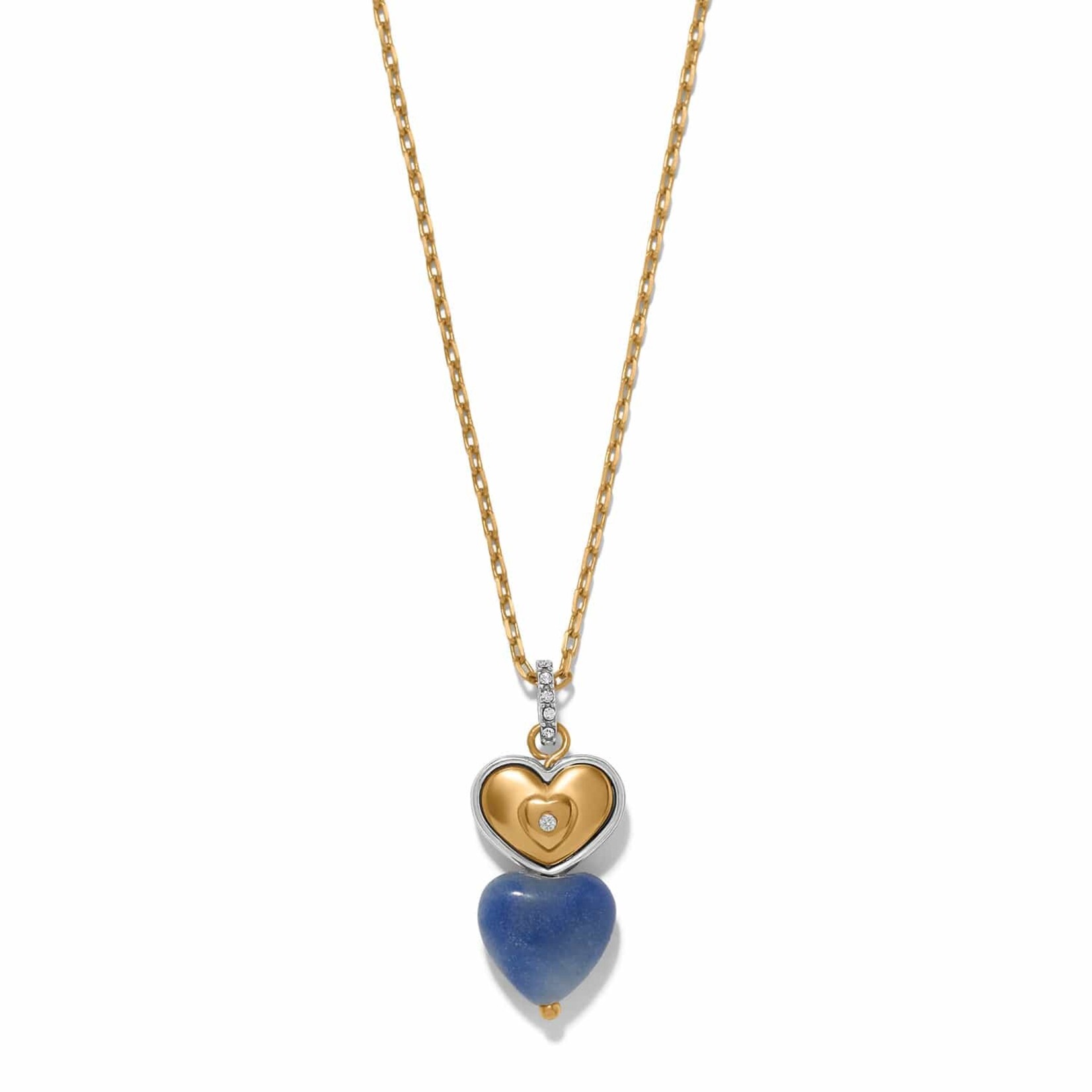 Brighton One Heart Duo Heart Petite Necklace