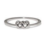 Brighton Interlok Linked Hearts Hinged Bangle