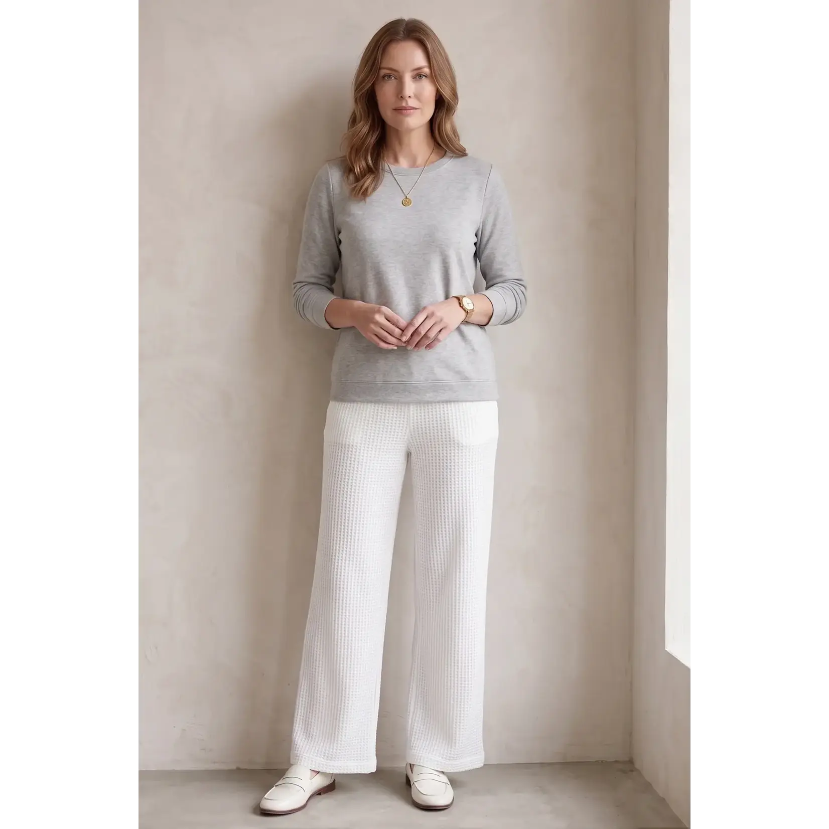Wild Palms Inspired Inc L/S Crew Neck Top Grey