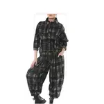 Terra Relaxed-Fit Pants Blk Plaid OS