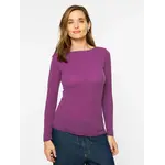 AMB Designs International Solid Raw Edge Second Skin Top  in Violet
