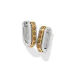 Brighton Mosaic Two Tone Hinged Hoop Earrings