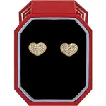 Brighton Illumina Celeste Heart Post Earrings Gift Box-SILVER