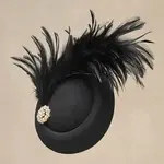 Babeyond Rhinestone Studded Feather Flapper Fascinator