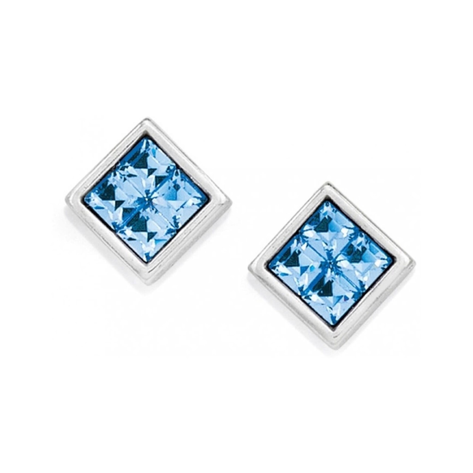 Brighton Spectrum Mini Post Earrings- SIL/BLU