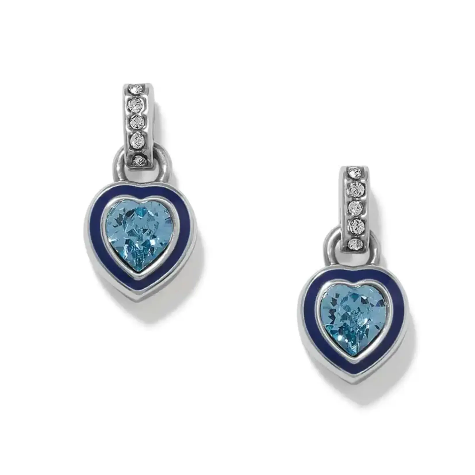 Brighton Halo Gemma Petite Heart Post Drop Earrings