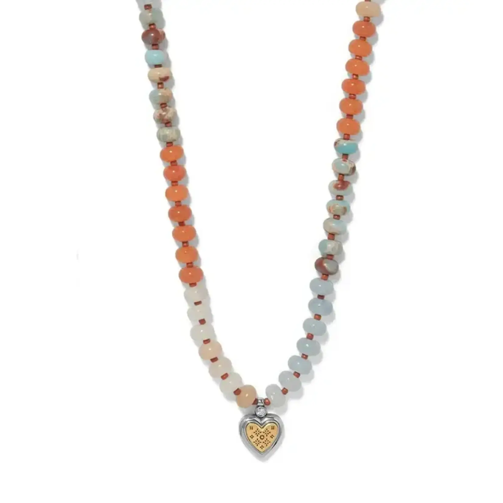 Brighton Mosaic Two Tone Heart Beaded Necklace