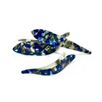 Ficcare Maximas Allure Italian Acetate Clip Dotted Blue Med