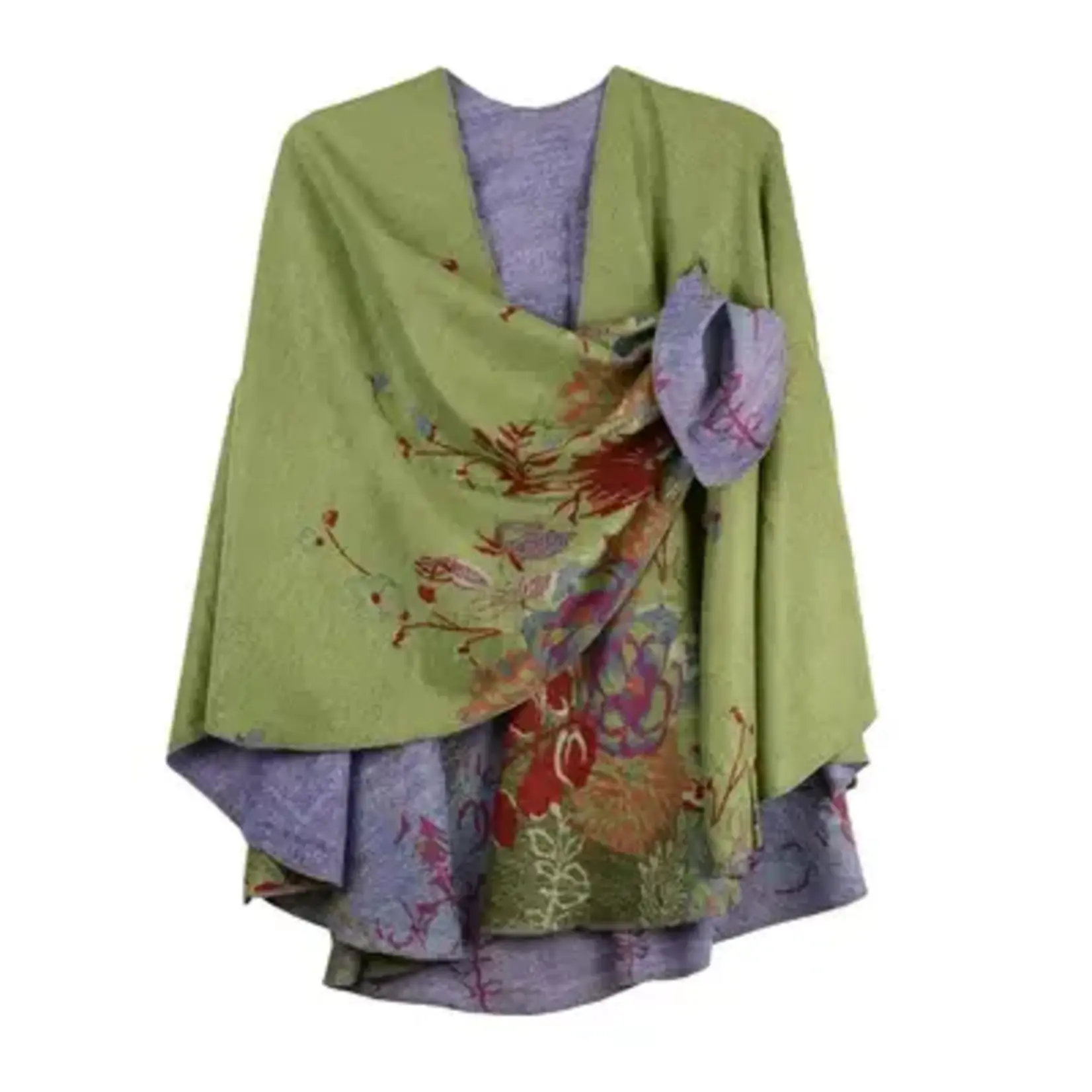 Cashmere Shawl w/ Pull Thru Shoulder Tab-78