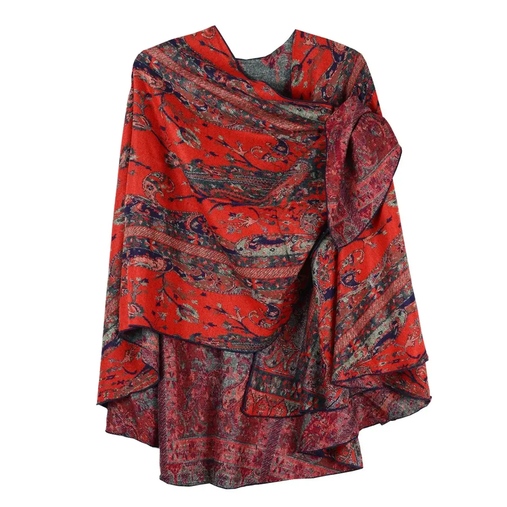 Cashmere Shawl w/ Pull Thru Shoulder Tab-76