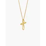 Rizen Infinite Hope Cross Necklace-Gold