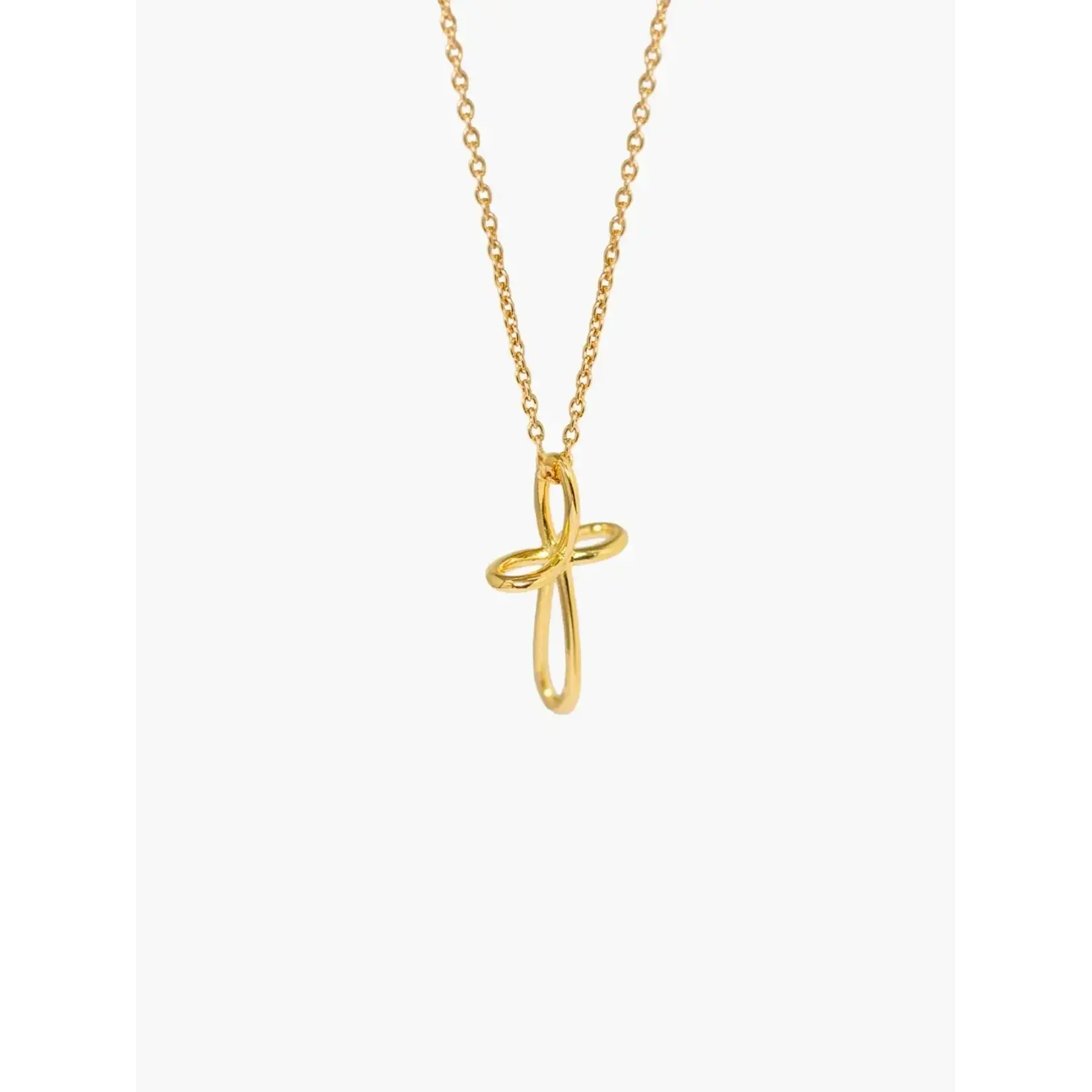 Rizen Infinite Hope Cross Necklace-Gold