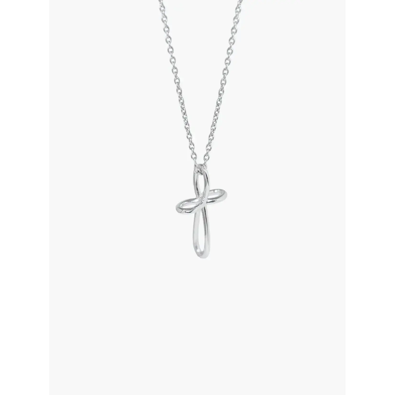 Rizen Infinite Hope Cross Necklace-Sterling Silver