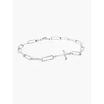 Rizen Chain Breaker Cross Bracelet-Sterling Silver