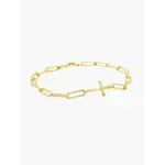 Rizen Chain Breaker Cross Bracelet-Gold