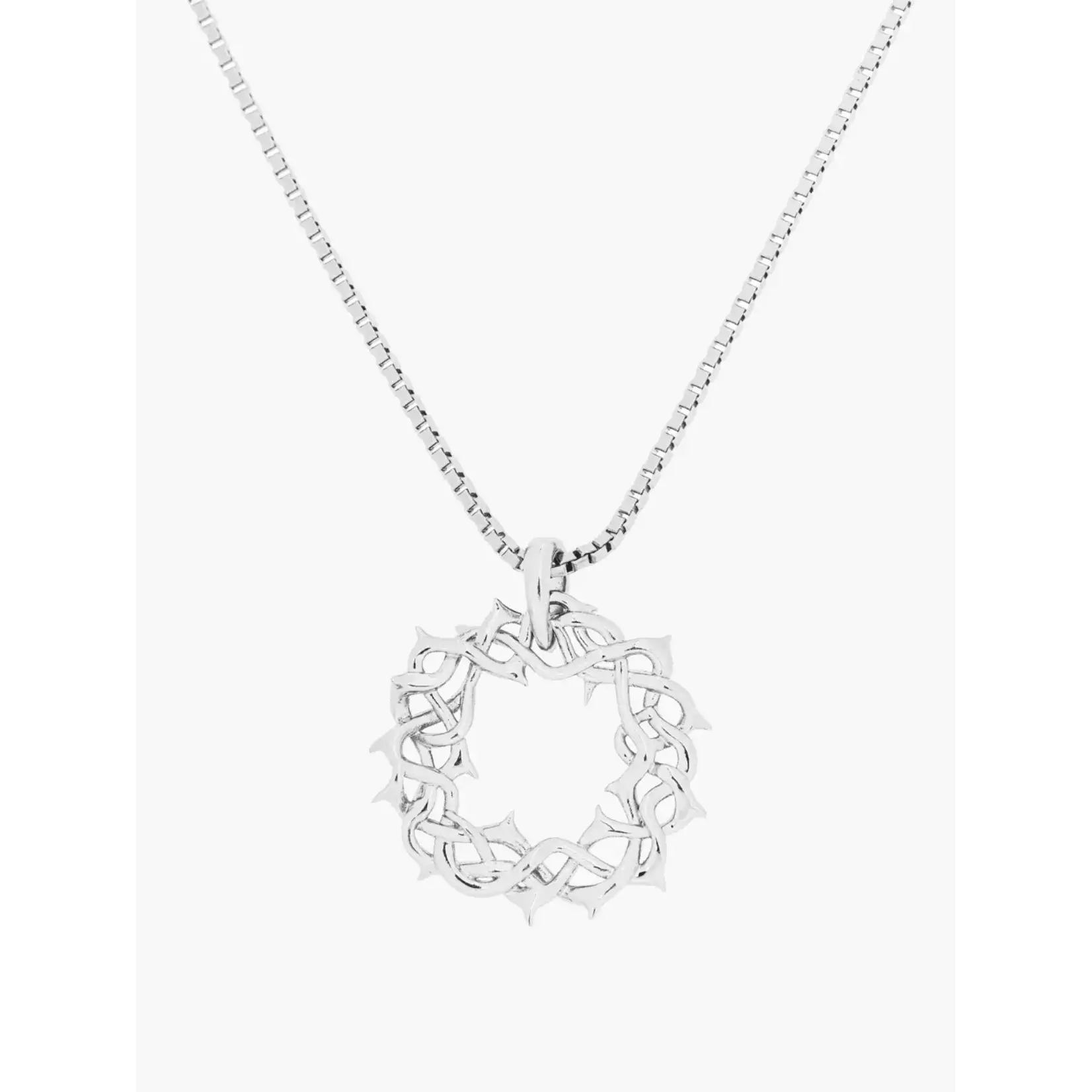 Rizen Crown of Thorns Large Pendant Necklace-Sterling Silver