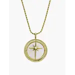Rizen True Direction Compass Necklace-Gold