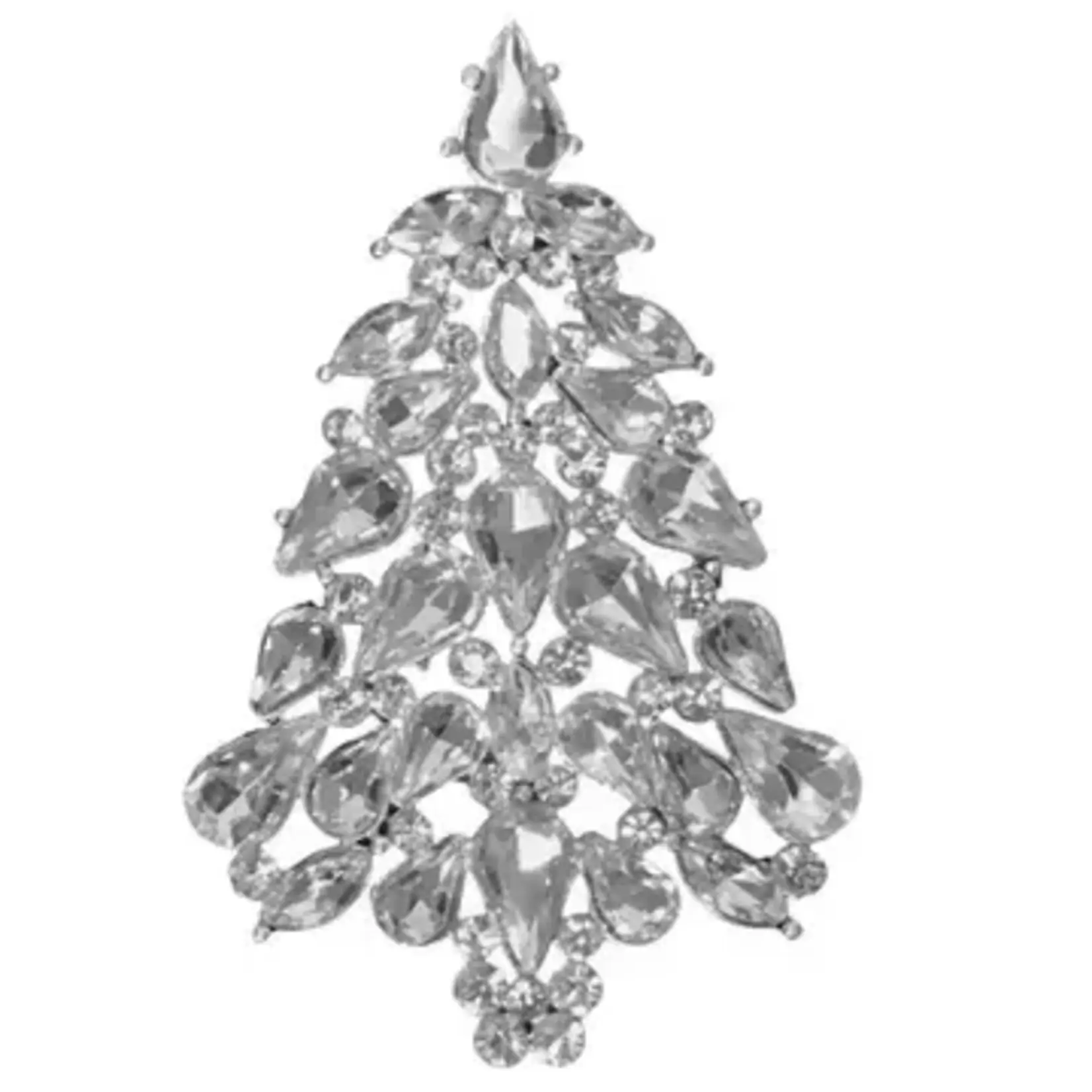 Artful Design Magnetic Brooches-620-S Christmas Tree with Crystals