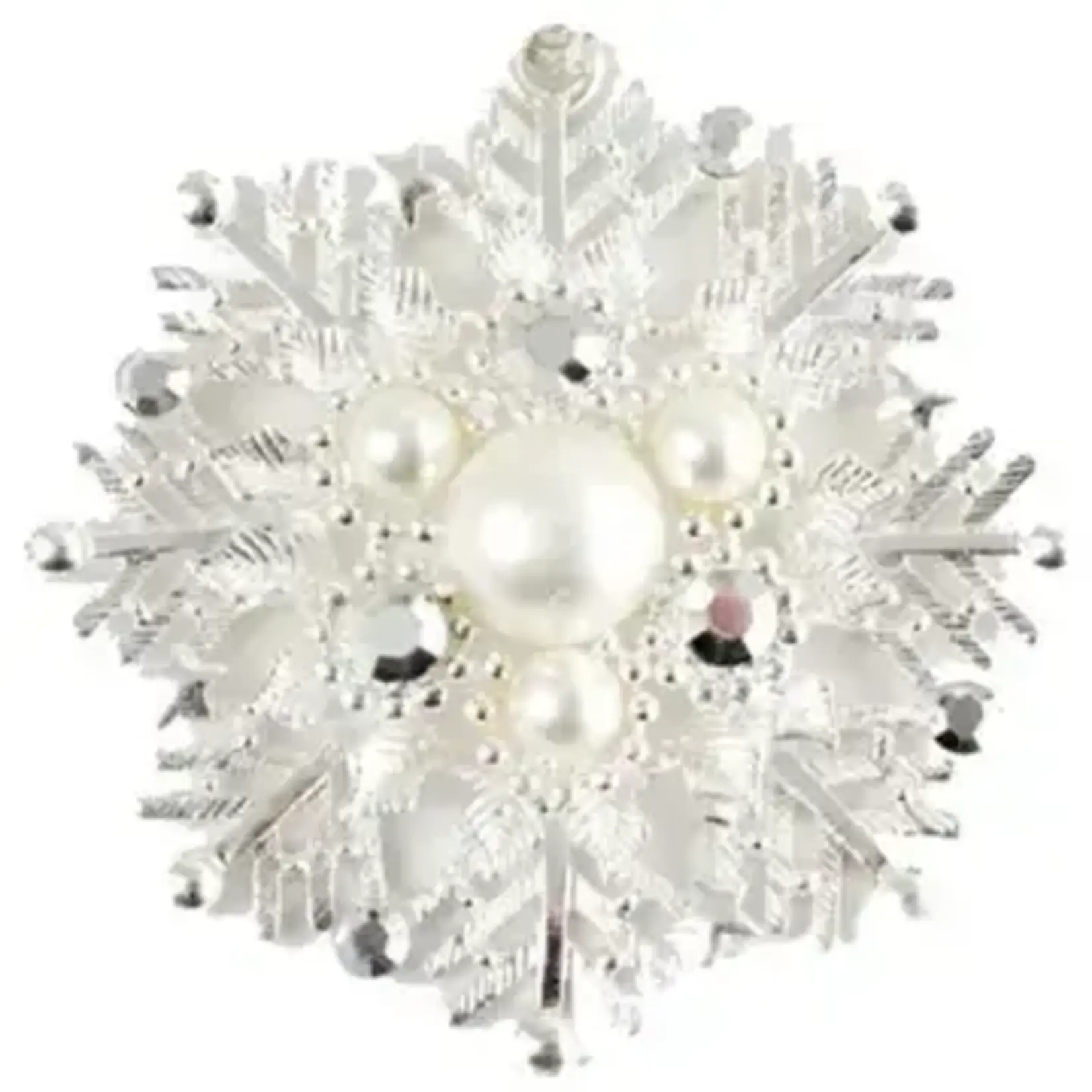Artful Design Magnetic Brooches-548-S Platinum Snow Flake