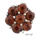 Small Diameter Magnetic Brooches-3073-Burnt Orange