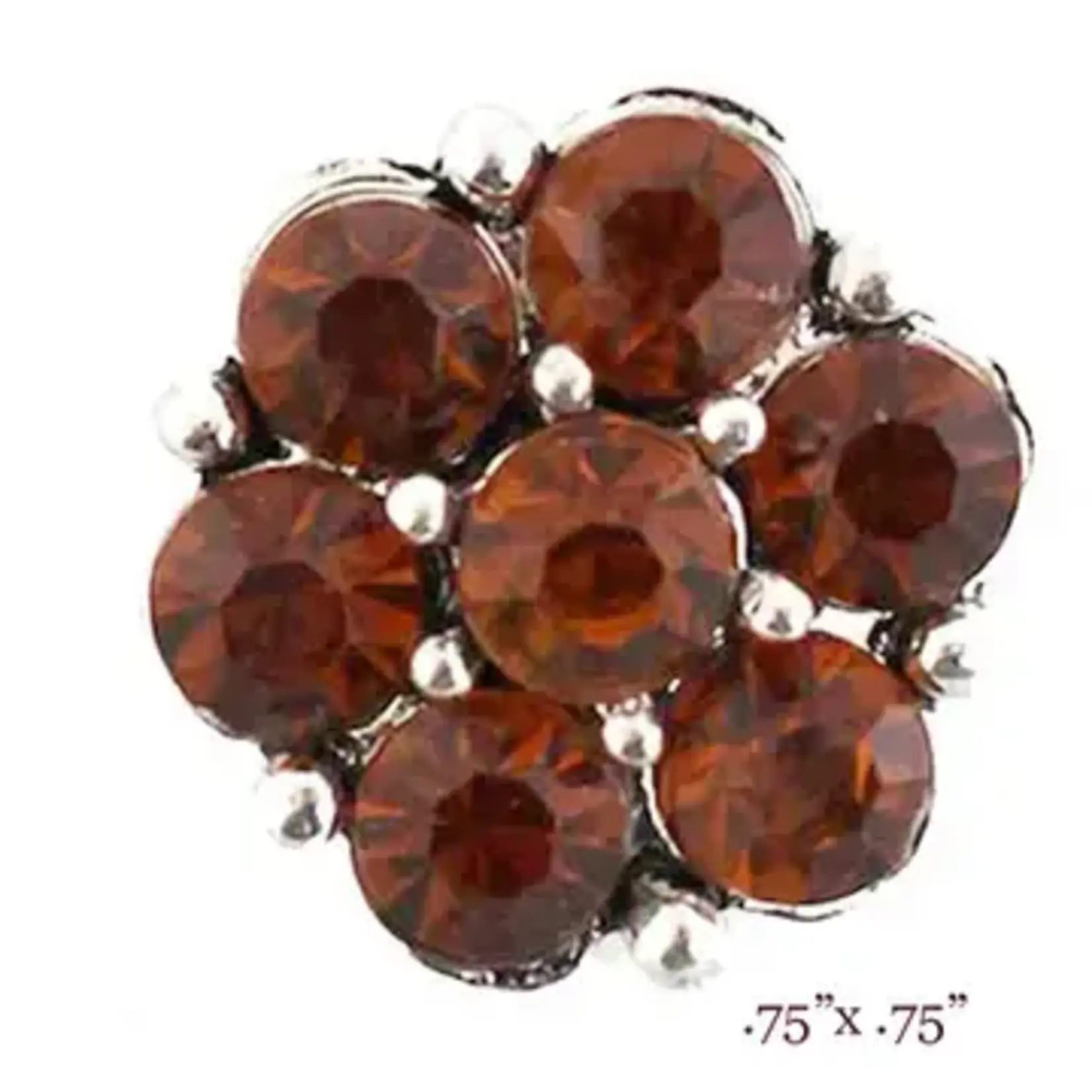 Small Diameter Magnetic Brooches-3073-Burnt Orange