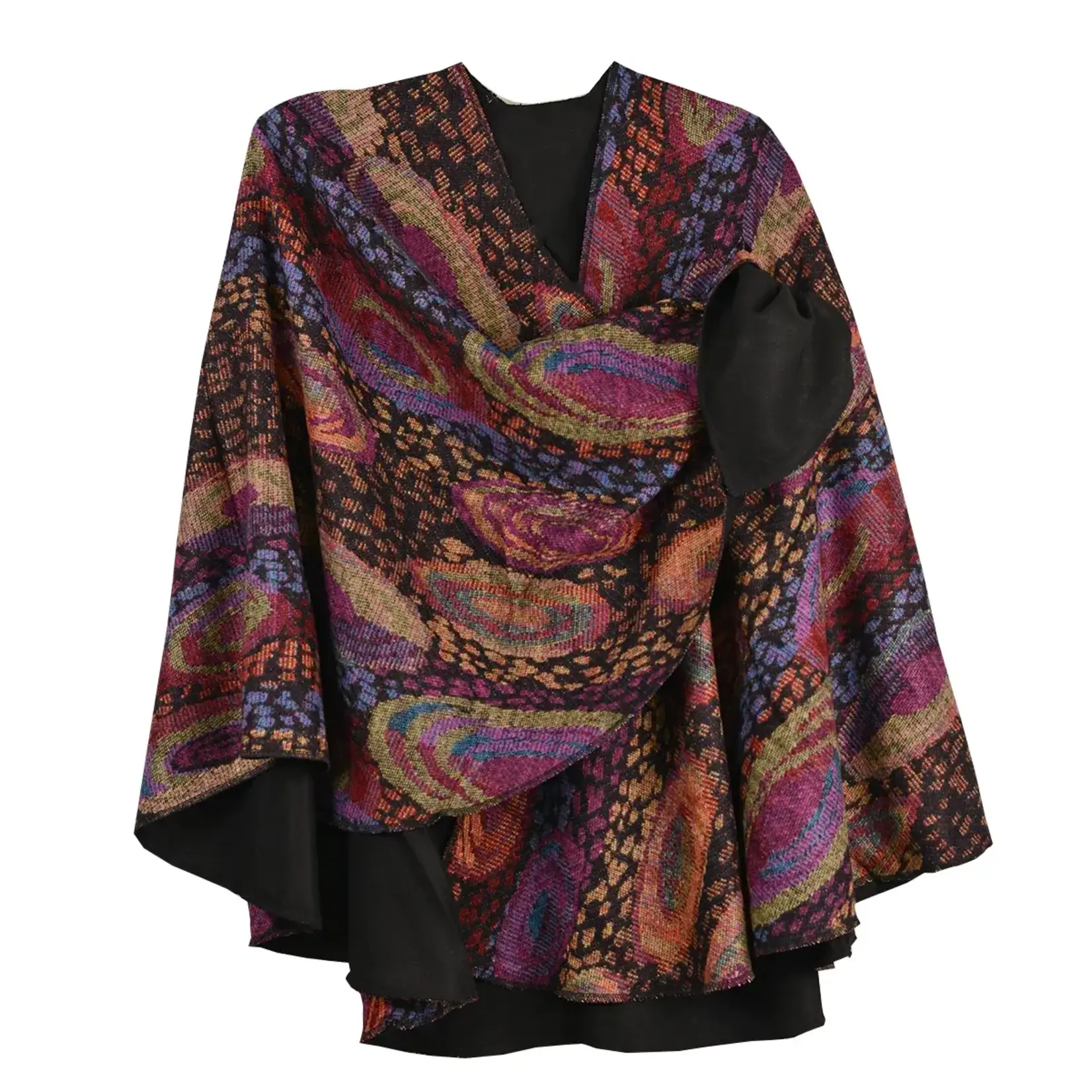 Cashmere Shawl w/ Pull Thru Shoulder Tab-509
