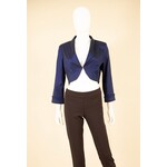 Samuel Dong Stretch duppioni bolero with 3/4 sleeves-MID