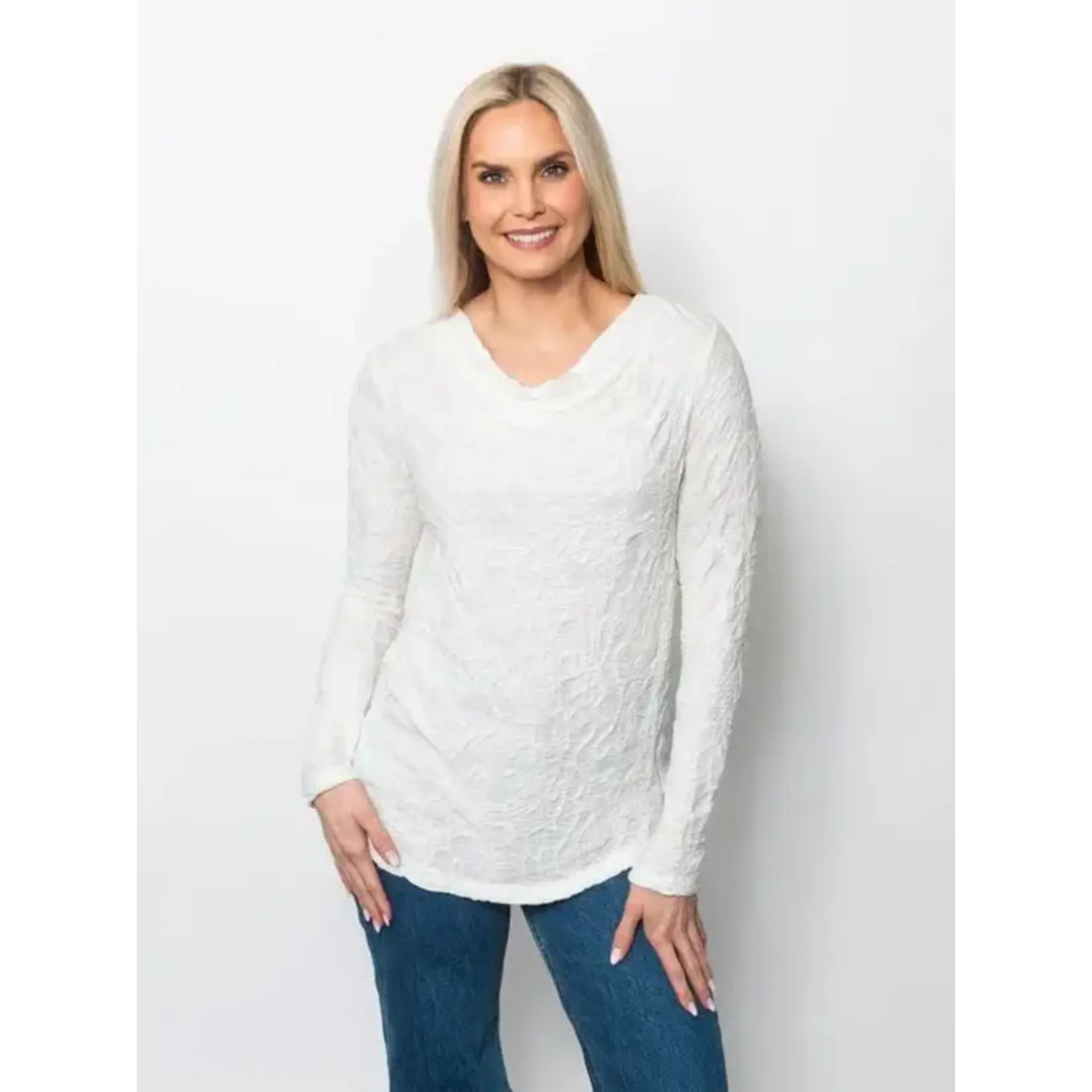 Dreamcatcher Drape Neck Blouse in Ivory