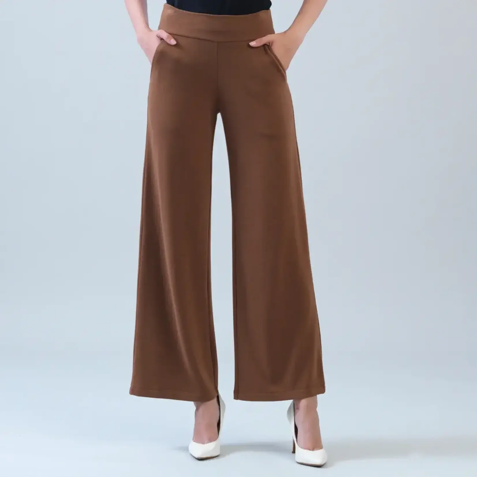 Clara Sunwoo Lounge Knit - Wide Leg Pocket Pant - Camel