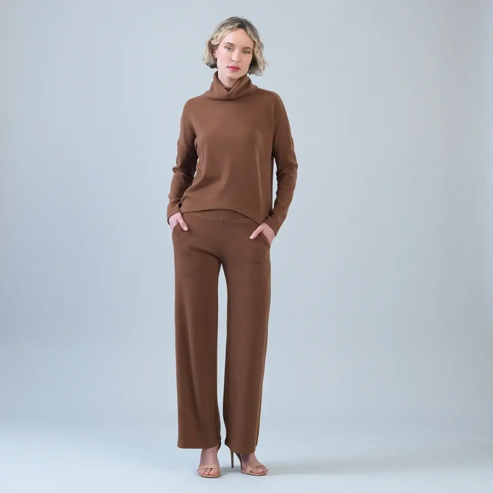 Clara Sunwoo Lounge Knit - Tipped Hem Sweater - Camel