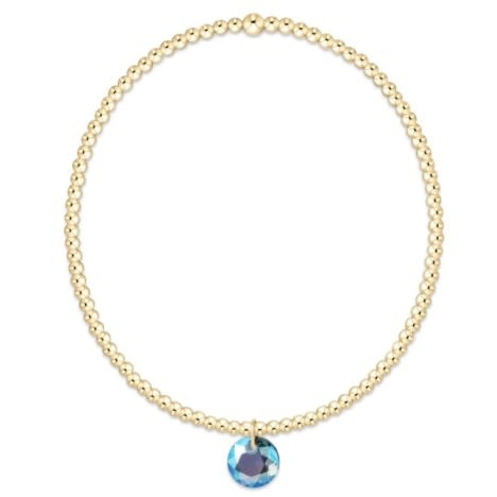 enewton Design CLASSIC GOLD 2MM BRACELET - REFLECTION GOLD CHARM - 03