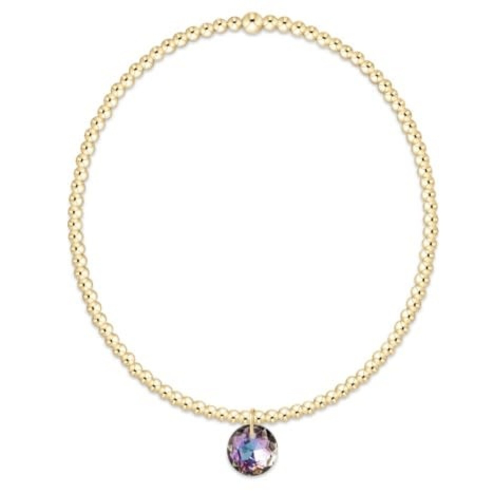 enewton Design CLASSIC GOLD 2MM BRACELET - REFLECTION SMALL CHARM - 06