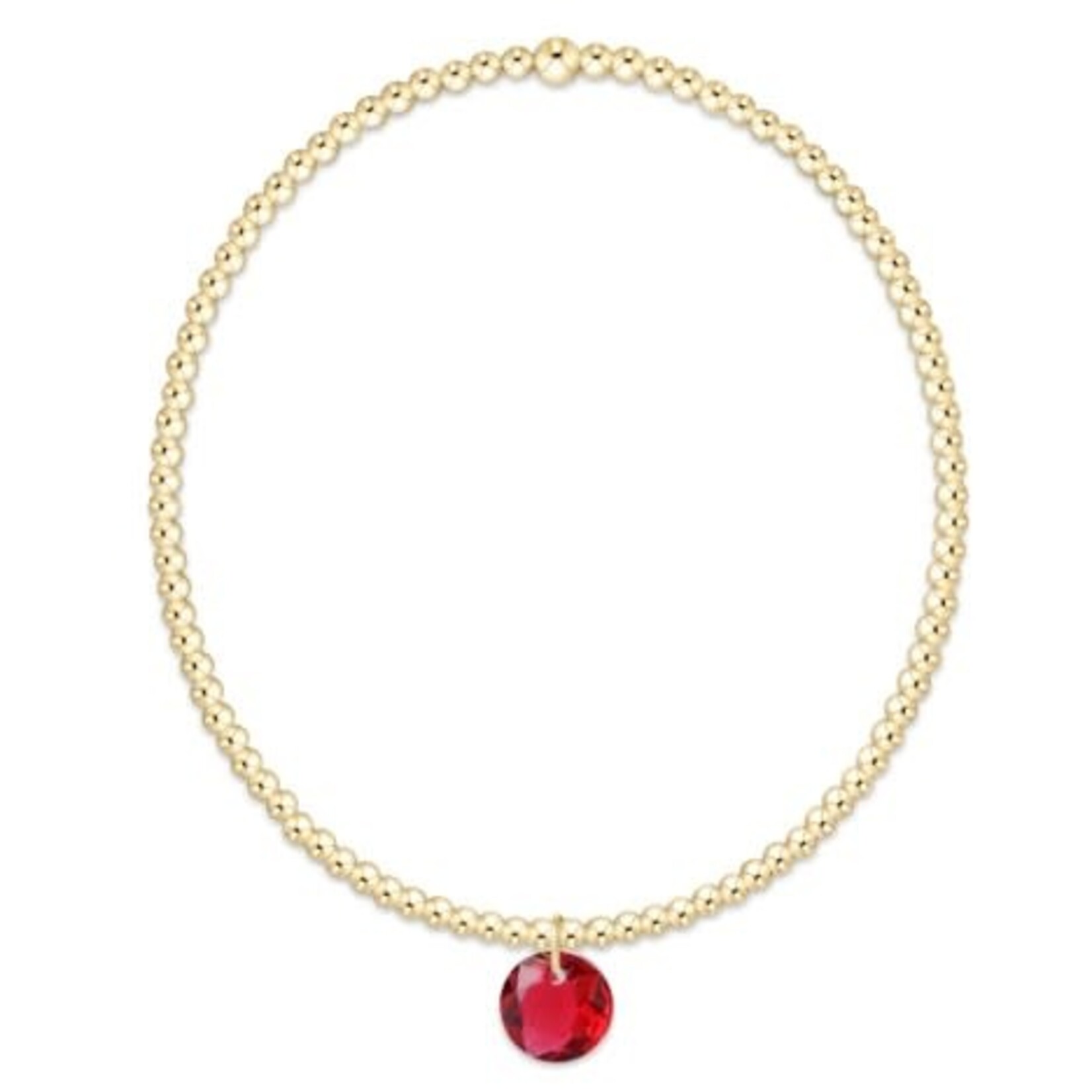 enewton Design CLASSIC GOLD 2MM BRACELET- REFLECTION SMALL CHARM - 07