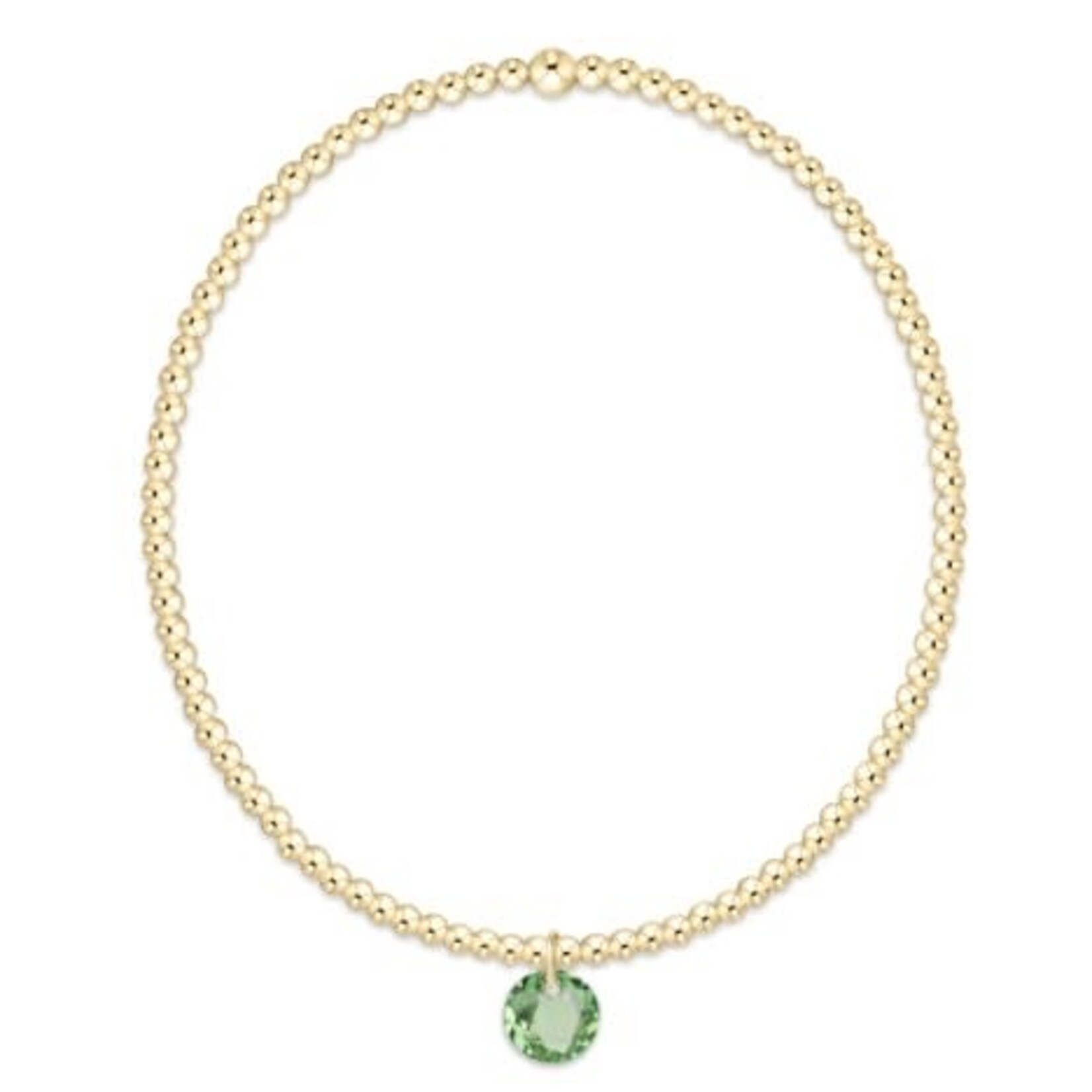 enewton Design CLASSIC GOLD 2MM BRACELET - REFLECTION SMALL CHARM - 08